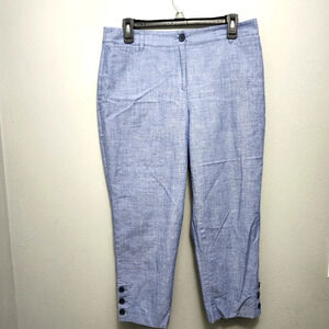 Talbots women's cropped pants size 8p perfect crop blue beach coastal cr…